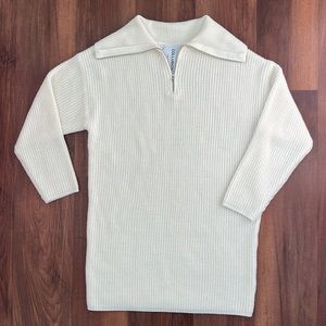 COLLUSION Knitted Collared Sweater Dress